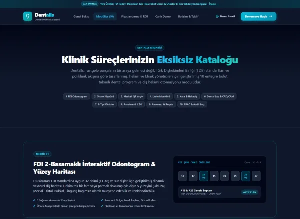 Dentalls - Dental Poliklinik & Klinik Yönetim Sistemi