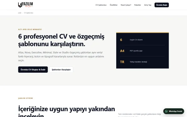 cvLS - Online CV & Profesyonel Özgeçmiş Oluşturucu