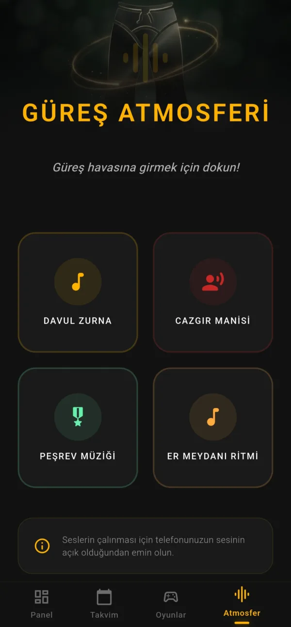 Yağlı Güreş: Takvim & Oyun