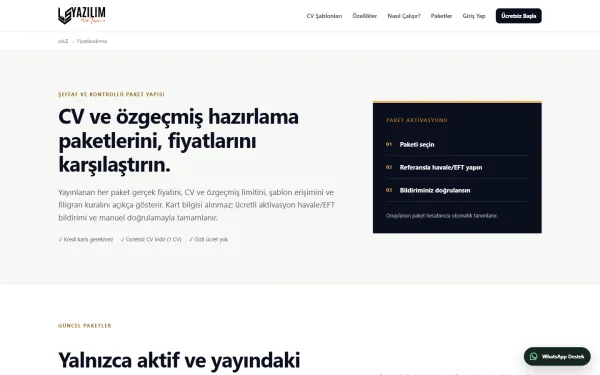 cvLS - Online CV & Profesyonel Özgeçmiş Oluşturucu