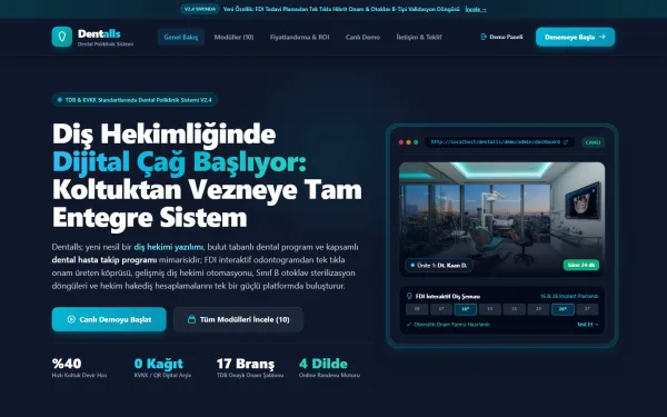 Dentalls - Dental Poliklinik & Klinik Yönetim Sistemi