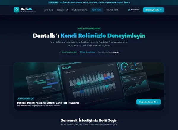 Dentalls - Dental Poliklinik & Klinik Yönetim Sistemi