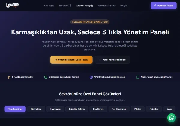 Karmaşıklıktan Uzak 3 Tıkla Yönetim Paneli